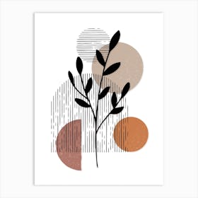 Minimal Geo Botanical Scandinavian 1 Art Print