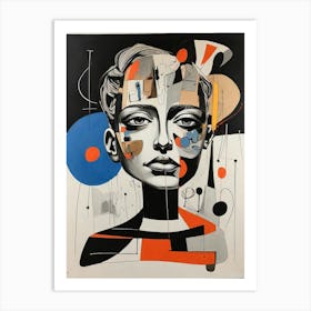 Abstract Portrait Of A Woman 2 Art Print