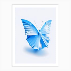 Common Blue Butterfly Origami Style 1 Art Print
