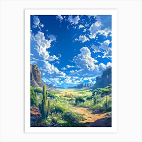 Cactus Desert 9 Art Print