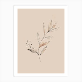 Zagreb Botanical Garden Boho Line Art Art Print