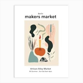 Berlin Artisan Alley Market Art Print