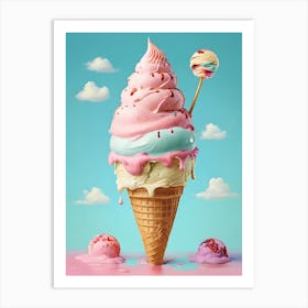 Ice Cream Cone Art Print