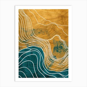 Wavy Lines 4 Art Print