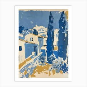 Blue And White House 1 Art Print