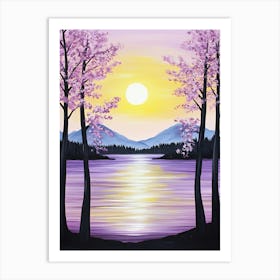 Sunset By The Lake 11 Art Print