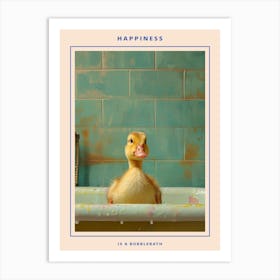 Kitsch Duckling In The Bath 3 Poster Art Print
