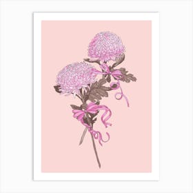 Flower and Ribbon Art Print