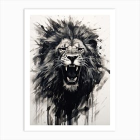 Lion Art Painting Symbolism Style 3 Art Print