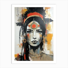 Sacred Earth, Native American Woman Art Print