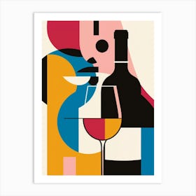 Wine And Glass Art Print