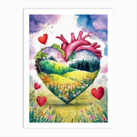 Heart Of Love 1 Art Print