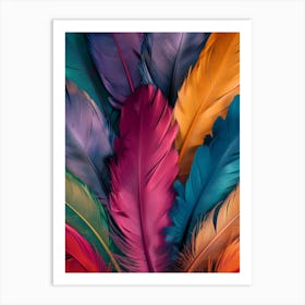 Colorful Feathers 9 Art Print