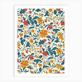 Floral Oasis London Fabrics Floral Pattern 1 Art Print