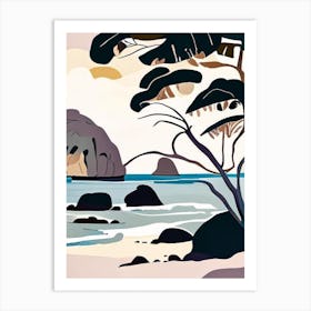 Lord Howe Island Australia Muted Pastel Tropical Destination Art Print