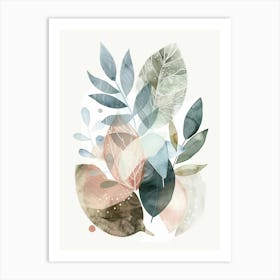 Abstract Leaves Canvas Print Art Print