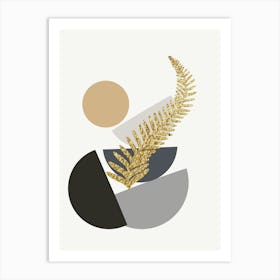 Gold Fern Art Print