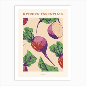Turnip Root Vegetable Pattern Illustration Poster 1 Art Print