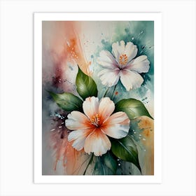 Hibiscus Painting Art Print