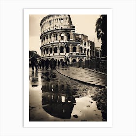 Rome, Italy,  Black And White Analogue Photography  2 Art Print