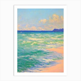 Anse Source D'Argent Beach Seychelles Monet Style Art Print