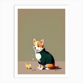 Corgi 4 Art Print