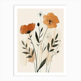 Orange Poppies 6 Art Print