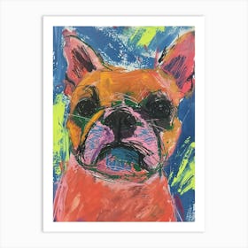 British Bulldog Acrylic Painting 1 Art Print