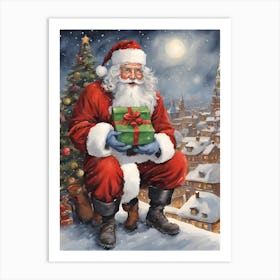 Santa Claus Christmas  Art Print