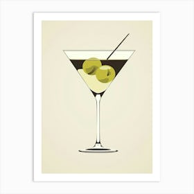 Mid Century Modern Gimlet Floral Infusion Cocktail 1 Art Print