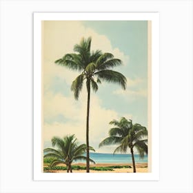 Ka'Anapali Beach Maui Hawaii Vintage Art Print