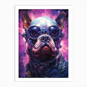 Dog With Goggles Art Print