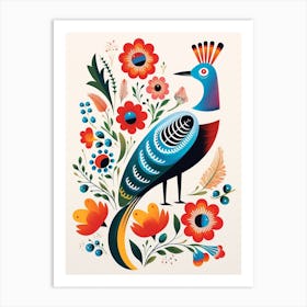 Scandinavian Bird Illustration Pheasant 4 Art Print