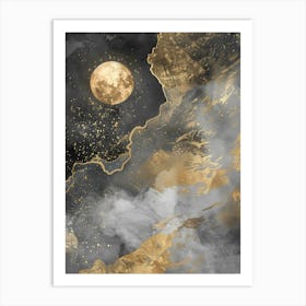 Moon And Clouds 1 Art Print