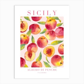 Peach Sicily Art Print