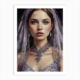 Bride In Purple Art Print