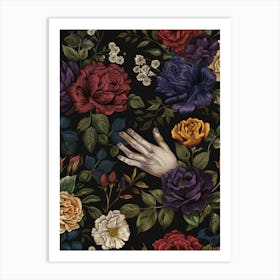 Roses And Hands Art Print