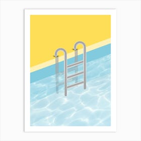 Swimming Pool Ladder Art Print