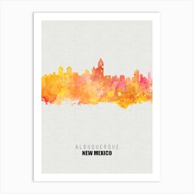 Albuquerque New Mexico City watercolor Art Print