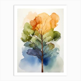 Watercolor Tree 12 Art Print