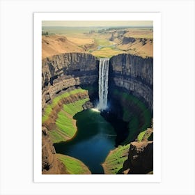 Palouse Falls State Park Retro Park 10 Art Print