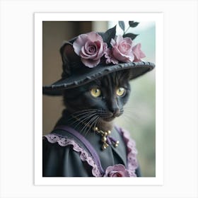 Victorian Cat 11 Art Print