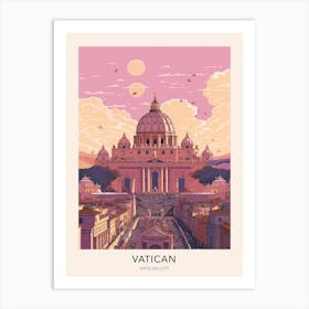 The Vatican Vatican City Travel Poster Art Print