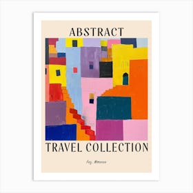 Abstract Travel Collection Poster Fez Morocco 3 Art Print