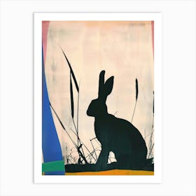 Rabbit 1 Cut Out Collage Art Print
