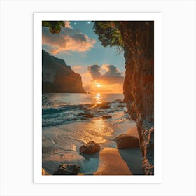 Sunset On The Beach 2 Art Print