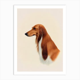 Saluki Illustration Dog Art Print