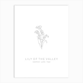 Lily Of The Valley Birth Flower Art Print