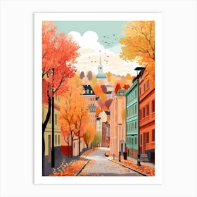 Oslo In Autumn Fall Travel Art 1 Art Print
