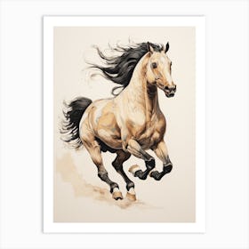 A Horse Painting In The Style Of Scumbling 4 Art Print